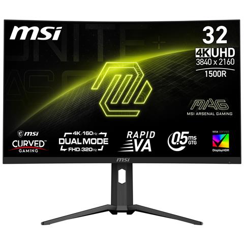 Monitor 31.5" LCD VA Curvo MAG 321CUPDFDE 4K Ultra HD Tempo di risposta 0.5 ms - Foto 1