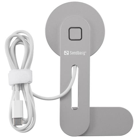 441-53 Caricabatterie per dispositivi mobili Smartphone Grigio USB Carica wireless Auto, Interno - Foto 1