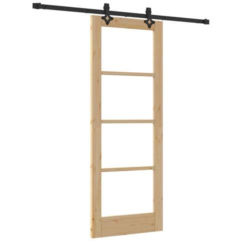 Porta scorrevole  con set hardware 'ORKDAL'Legno massello e vetro, Porta interna  con vetro 'ORKDAL'73.5x198.5x4 cm Legno massello di pino - Foto 1
