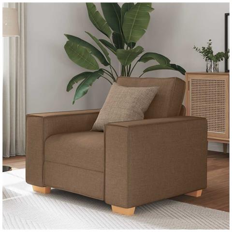 Poltrona Divano Marrone 60 cm Tessuto - Foto 2