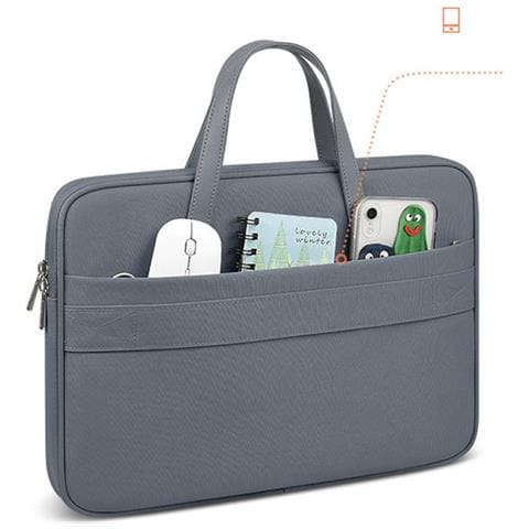 Elegante Borsa Per Laptop In Poliestere Grigio Scuro - Resistente All'acqua, Leggera E Antiurto L - Foto 2