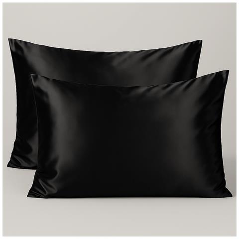 100% Federa In Seta Mulberry, Effetto Anti-age | Nera - Foto 2