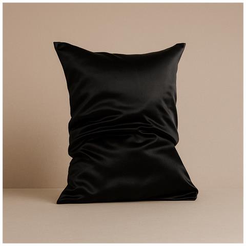 100% Federa In Seta Mulberry, Effetto Anti-age | Nera - Foto 1