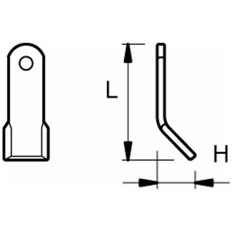 Coltello A Y Altezza 60mm Lunghezza 136mm Adattabile Maschio E Terranova - Foto 2