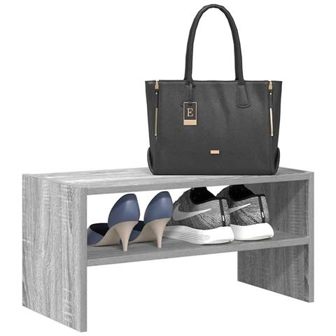 Scarpiera Impilabile Grigio Sonoma 60x30x30,5 cm - Foto 2