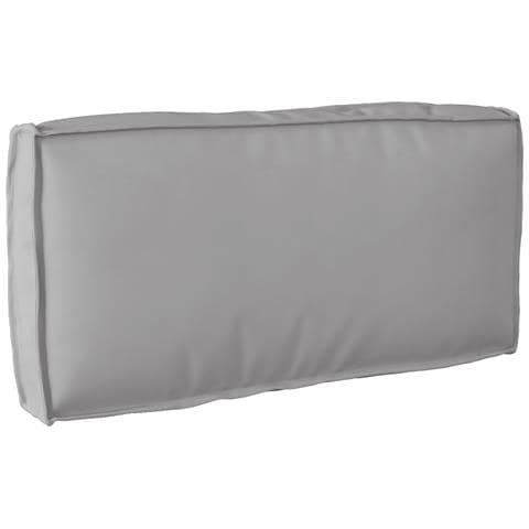 Set di Cuscini per Pallet a 2 Pezzi in Tessuto Oxford Grigio - Foto 2