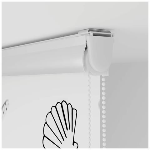 Tenda a Rullo Doccia Cassonetto 160x240 cm Larghezza Tessuto - Foto 9