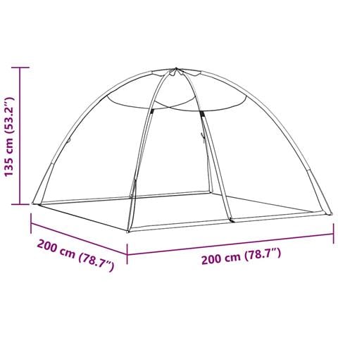 Zanzariera Mongolia con Porte 220 Rete Nera 200x200x135 cm - Foto 8