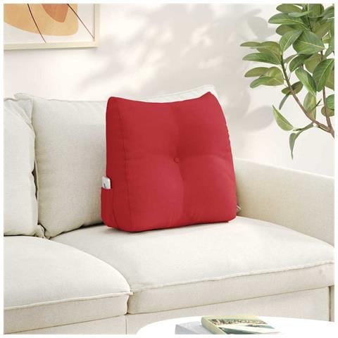 Cuscino per Schiena Rosso 45 x 24 x 50 cm Tessuto - Foto 2