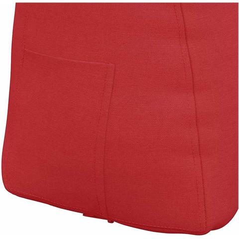 Cuscino per Schiena Rosso 45 x 24 x 50 cm Tessuto - Foto 9