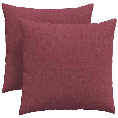 Cuscini da Divano 2 pcs Rosso Vino 45 x 45 cm Tessuto - Foto 1