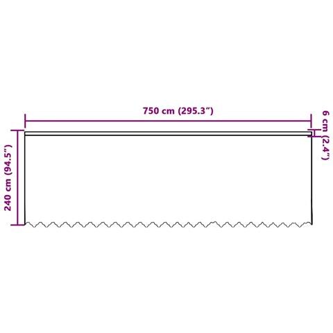 Tenda in Pizzo con tende Bianco 750 x 240 cm Poliestere - Foto 8