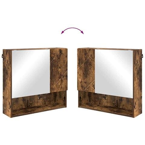 Set di mobili per il bagno Montaggio a parete 2 pcs Rovere fumé - Foto 9