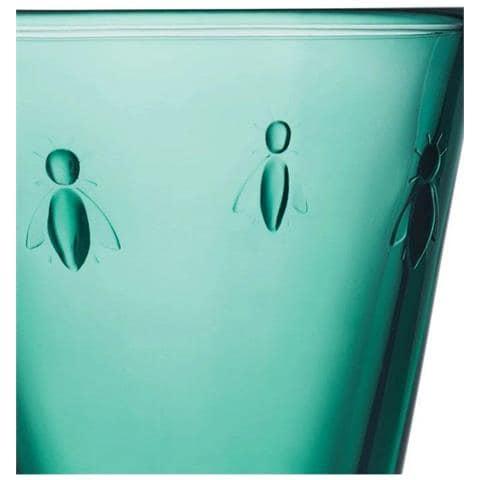 Bee bicchiere smeraldo 250 ml Elegante bicchiere in vetro pressato - Foto 1