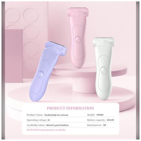Epilatore Elettrico 2-in-1: Rifinitore A Doppia Testina Per Donna Pink - Foto 7