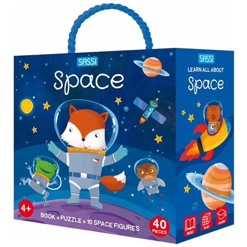 Matteo Gaule - Space. Q-box. Ediz. a colori. Con 10 figure spaziali. Con puzzle - Foto 1