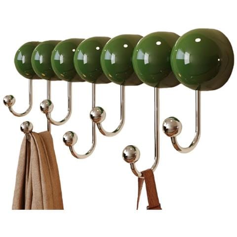 Gancio A Ventosa Con 7 Ganci - Senza Trapano, Ideale Per Abiti, Cappelli E Stoccaggio Green - Foto 1