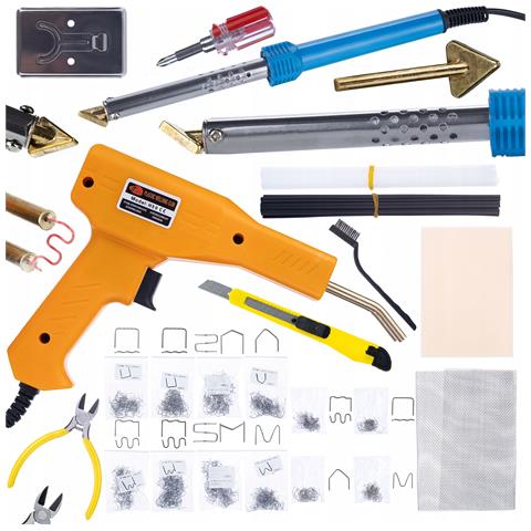 Lutatrice A Ferro Blue Lark 80w Bl80w Con Set Accessori + Graffatrice Per Plastica Con 200 Graffette + 800 Graffette 8 Tipi - Foto 1