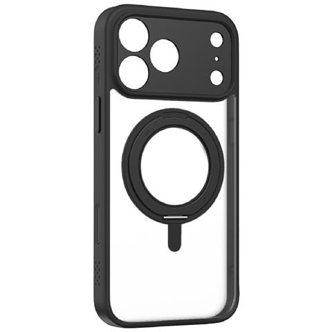 Cover per iPhone 17 Pro Max - TPU+PC, Nero, Con Soporte - Foto 1