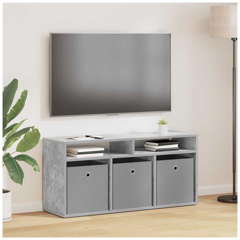 Lowboard con cassetto Grigio cemento 102 x 32 x 48,5 cm - Foto 2