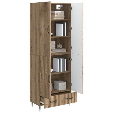 Set di armadi 2 pcs 66 x 34,5 x 95 cm Legno ingegnerizzato - Foto 2
