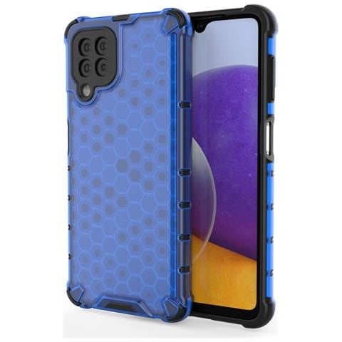 Honeycomb Corpo Con Copertura Rigida E Bumper In Tpu, Per Samsung Galaxy A22 4g, Blu - Foto 1