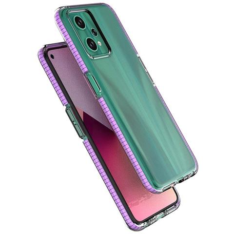 Custodia Spring Per Realme 9 Pro, Cover In Silicone Con Bordo Nero. - Foto 2