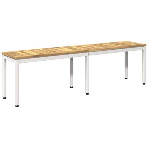 Panchina da giardino 161 x 35 x 45 cm Legno di Acacia Massello - Foto 1