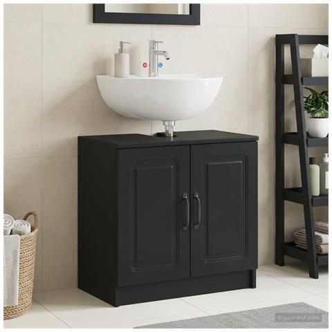 Armadio per Lavabo da Bagno UTRECHT Nero 59,5 x 31,5 x 59 cm - Foto 2