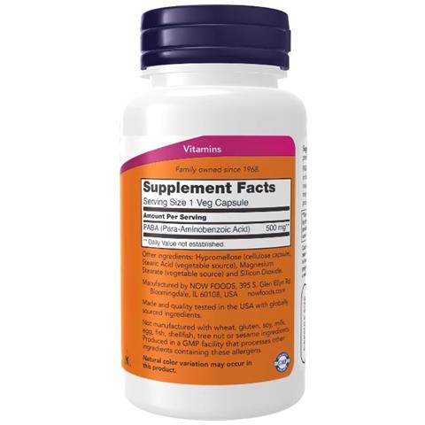 Paba 500mg 100 Capsules - Vitamine - Foto 3