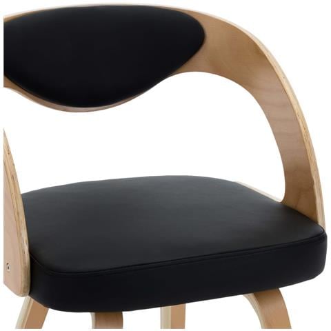 Sedie Da Pranzo 2 Pz Nere In Legno Piegato E Similpelle - Foto 2