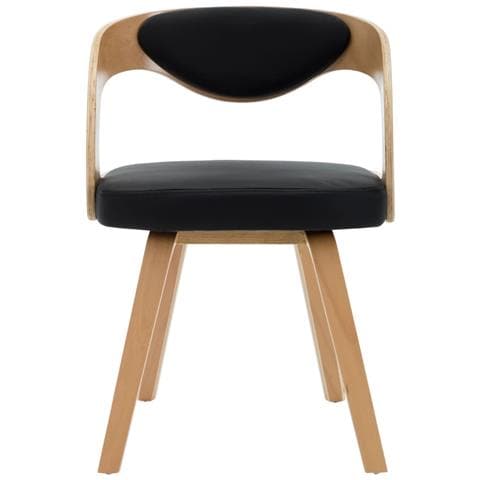 Sedie Da Pranzo 2 Pz Nere In Legno Piegato E Similpelle - Foto 6