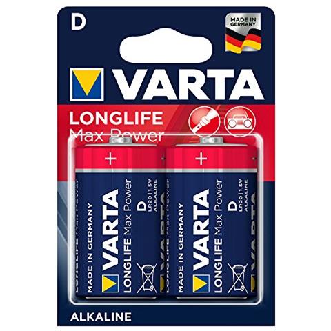 4720101402 Longlife Max Power (max Tech) Batteria Alcalina, Torcia D Lr20, Confezione Da 2 Pile - Il Design Può Variare - Foto 3