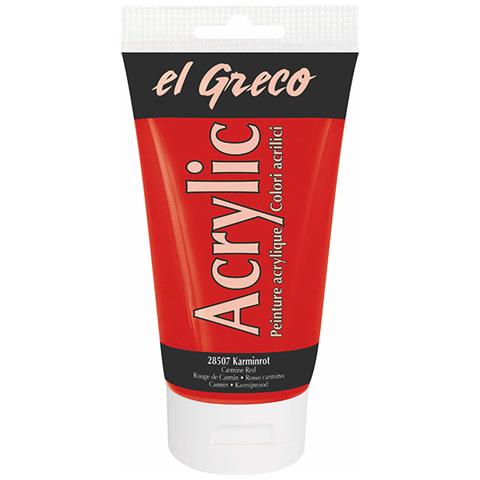 Colore Acrilico El Greco 150 Ml Rosso Carminio - Foto 1