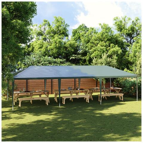 Gazebo Professionale 4x9 m Verde 90 g /m² - Foto 2