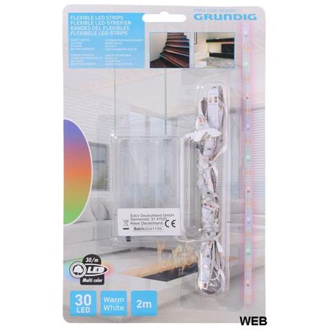 Striscia 60 Led 2m Ip20 Colore Bianco Caldo - Foto 1