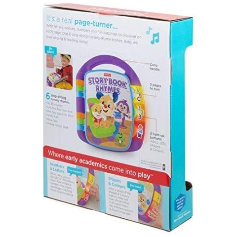 Fisher-price M064826 Ridere E Imparare Story Rhymes Elettronico Educativo Del Bambino Giocattolo Libro Del Bambino Con Le Parole Adatto A 6 Mesi Pi In Colori Assortiti - Foto 2