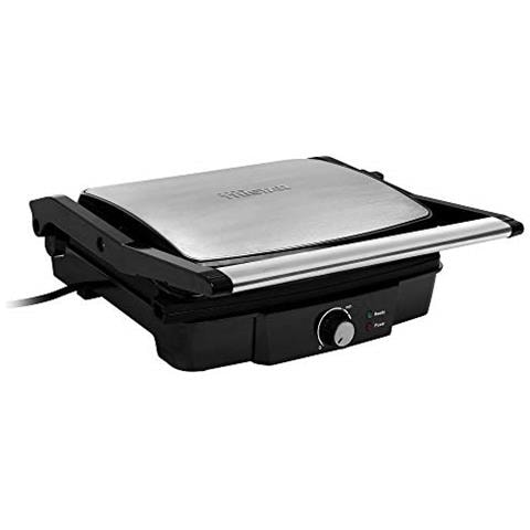 GR-2853 - Griglia a contatto con apertura a 180°, superficie di cottura 29 x 23,5 cm, utilizzabile anche come griglia da tavolo, 2000 Watt, colore: Nero - Foto 8