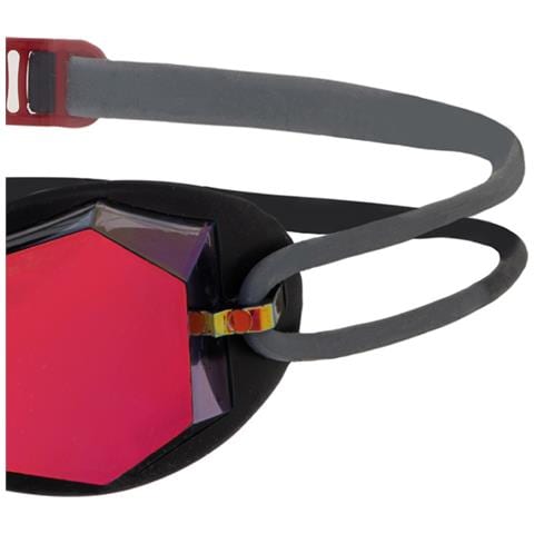 Goggle Diamond Mirror Regular Nero / grigio Specchiata Rosso - Foto 3