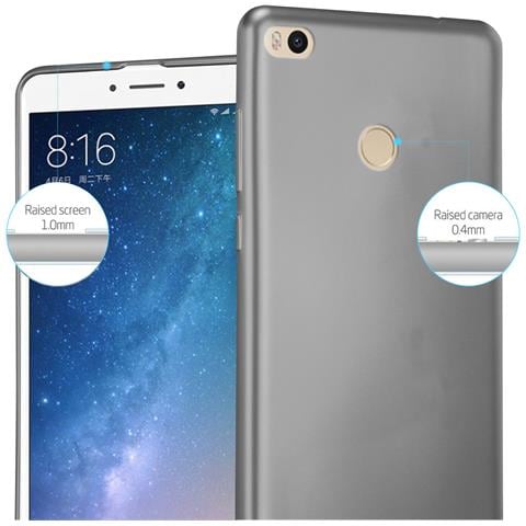 Custodia Compatibile Con Xiaomi Mi Max 2 In Grigio Metallico - Coperchio Protettivo In Silicone Tpu Flessibile - Foto 2
