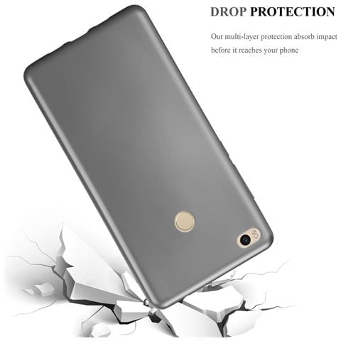 Custodia Compatibile Con Xiaomi Mi Max 2 In Grigio Metallico - Coperchio Protettivo In Silicone Tpu Flessibile - Foto 5