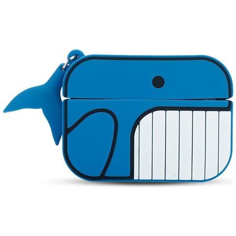 Custodia Compatibile Con Apple Airpod Pro 2 - Design Blue Whale - Custodia Protettiva Per Cuffie In Silicone Indossabile 3d Case Portachiavi - Foto 8