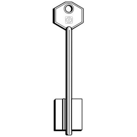 Chiave Doppia Mappa Potent Pll Ottone Nichelato X 5 Pz - Foto 1