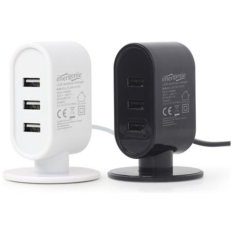 EG-U3C3A-01-MX Caricabatterie per dispositivi mobili Smartphone, Tablet Nero, Bianco AC Interno - Foto 1