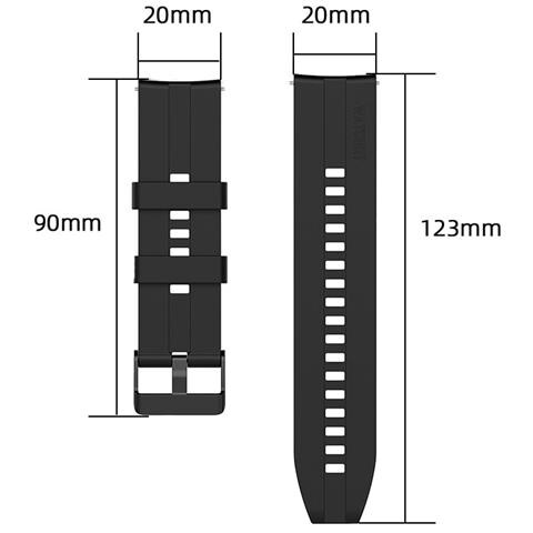 Bracciale In Silicone 20 Mm Black - Foto 2