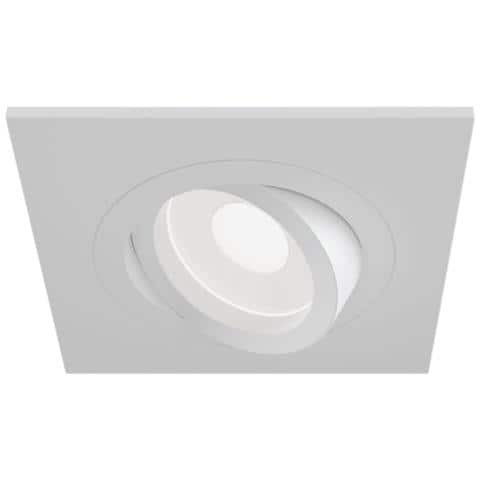 Faretto Da Incasso Moderno Atom Alluminio Bianco 1 Luce Diffusore Tessile - Foto 3