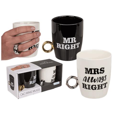 Coffee Mugs Mr Right & Mrs Always Right Set - Foto 1