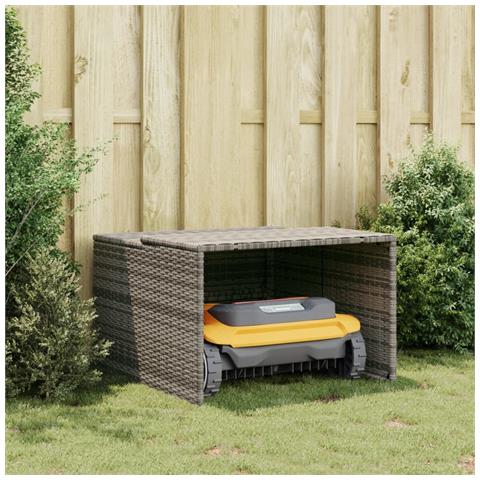 Garage Per Robot Tosaerba Grigio 86x90x52/57 Cm In Polyrattan - Foto 3