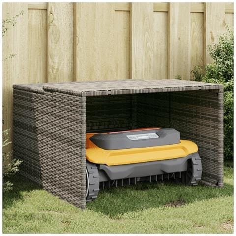 Garage Per Robot Tosaerba Grigio 86x90x52/57 Cm In Polyrattan - Foto 1