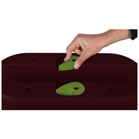 Vaso Rosso Plastica Ovale Moderno - Foto 1